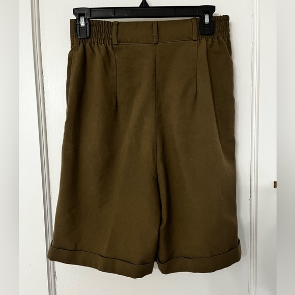 Pleated shorts by Fundamental Things, 10, olive green - Picture 2 of 5